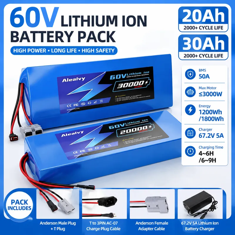 알레아이비 60V 20AH 30AH 21700 리튬 배 - 60V 30Ah 21700 Battery Pack 리뷰 및 가격