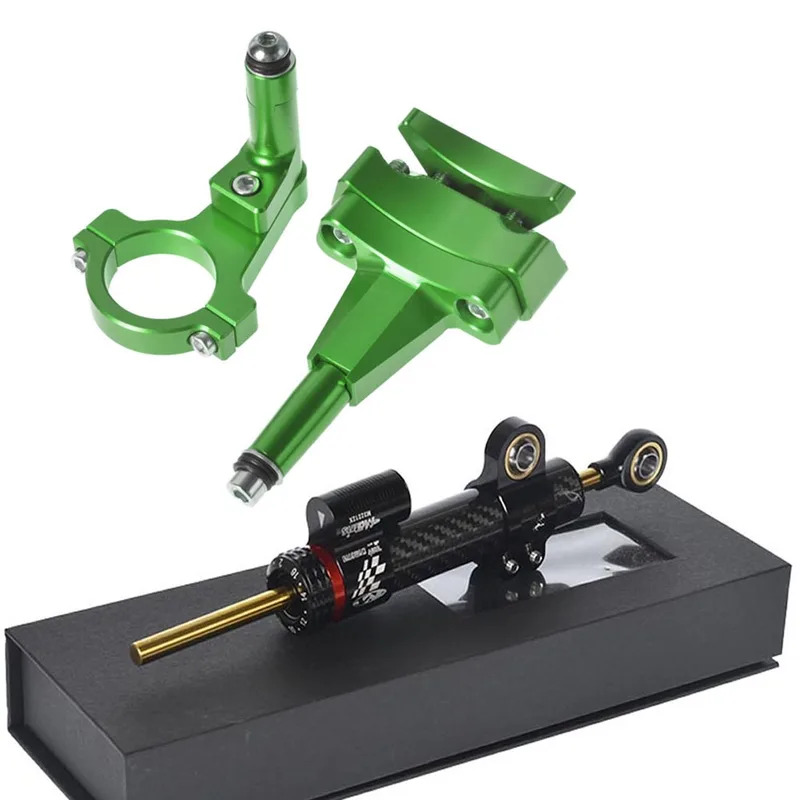 카와사키 500 2024 - 오토바이 브래킷 닌자 40 - Steering Damper Stabilizer Kit Cnc 리뷰 및 가격